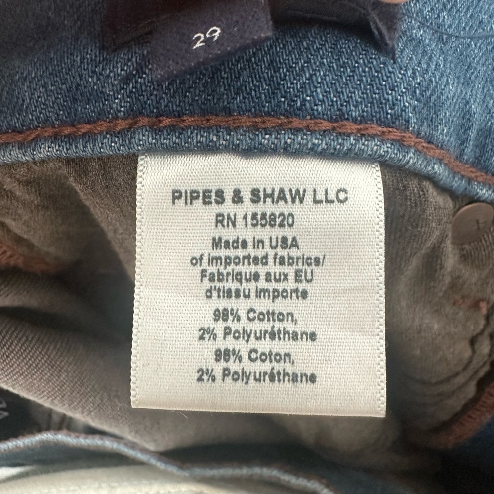 Veronica Beard Alenah Slim Straight Blue Denim Jeans Cotton Womens size 29 NWOT - Picture 10 of 12